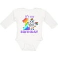 thumbnail image 3 of Inktastic It's My 1st Birthday Unicorn Boys or Girls Long Sleeve Baby Bodysuit, 3 of 5