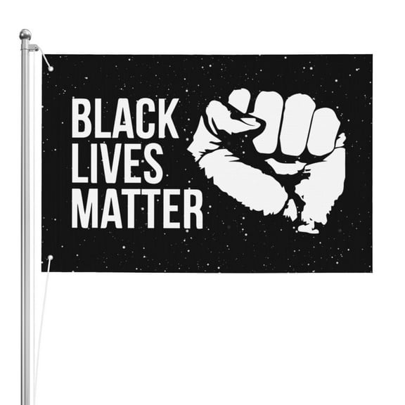 Black Lives Matter Logo Double Sided Flag 2x3ft For Home/Company/Indoor Outdoor Decoration Flag 100% Polyester Banner