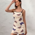 thumbnail image 3 of Ladies Elegant Sling Sleeveless Sexy Dress leaf, 3 of 6
