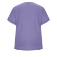 thumbnail image 4 of Summer Fashion Tops for Womens 2025 Plus Size Short Sleeve Out Blouse Funny V-Neck T-Shirt, 4 of 7