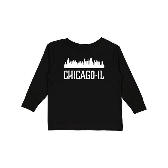 Inktastic Chicago Illinois Skyline IL Cities Boys or Girls Long Sleeve Toddler T-Shirt