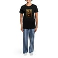 thumbnail image 4 of CafePress - Pandemic Mona Lisa Pajamas - Women's Short Sleeve Print T-Shirt and Pants Dark Cotton Pajama Set, 4 of 7