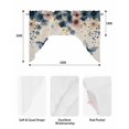 thumbnail image 5 of Weeping Blue Floral Swag Valances for Windows, Small Curtains Drapes, Spring Butterflies Flowers Linen Kitchen Window Curtains Over Sink Window Treatment Valance for Bedroom/Bathroom 56"x36", 5 of 5