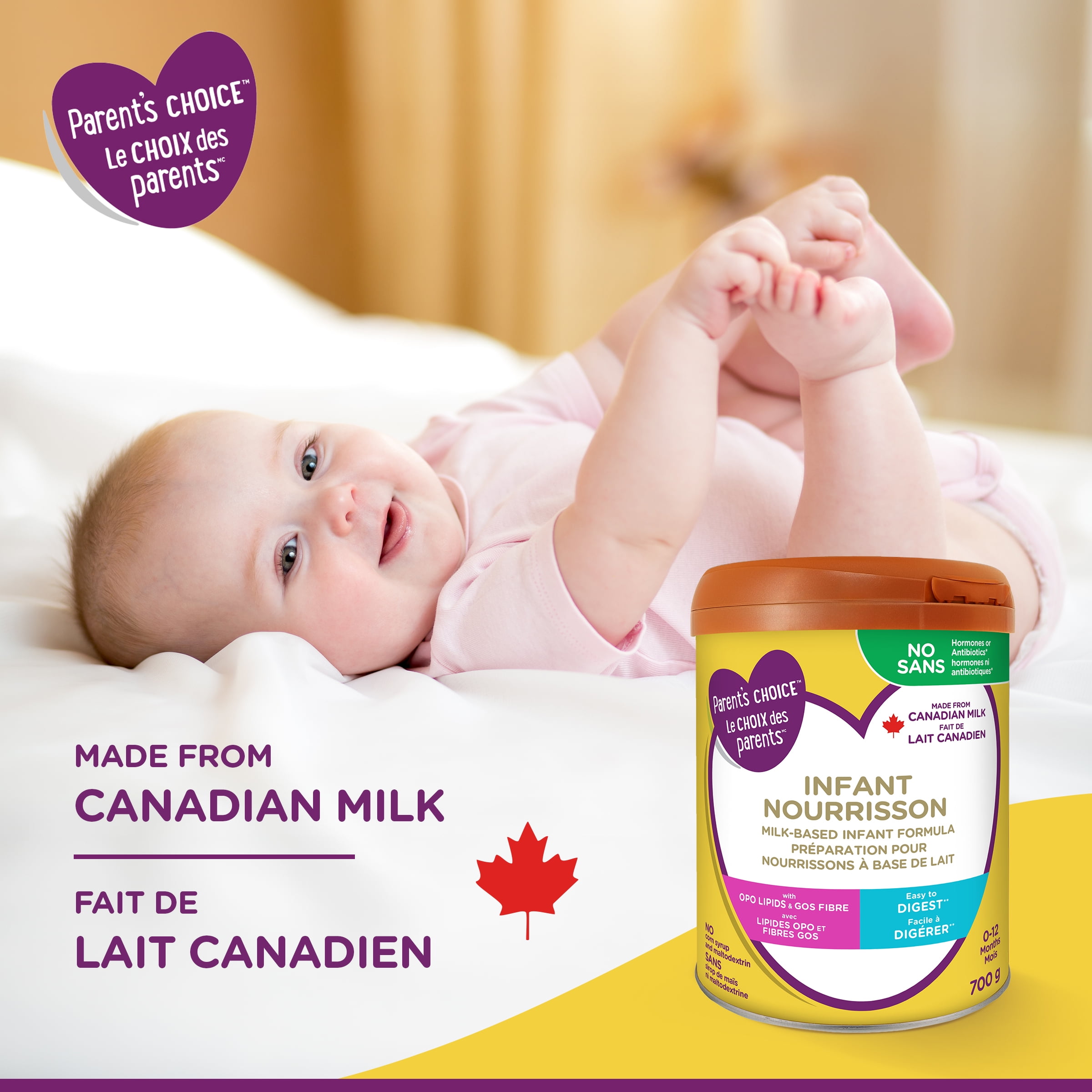 Préparation pour nourrissons en poudre à base de lait Le choix des parents, 0–12 mois, 700 g