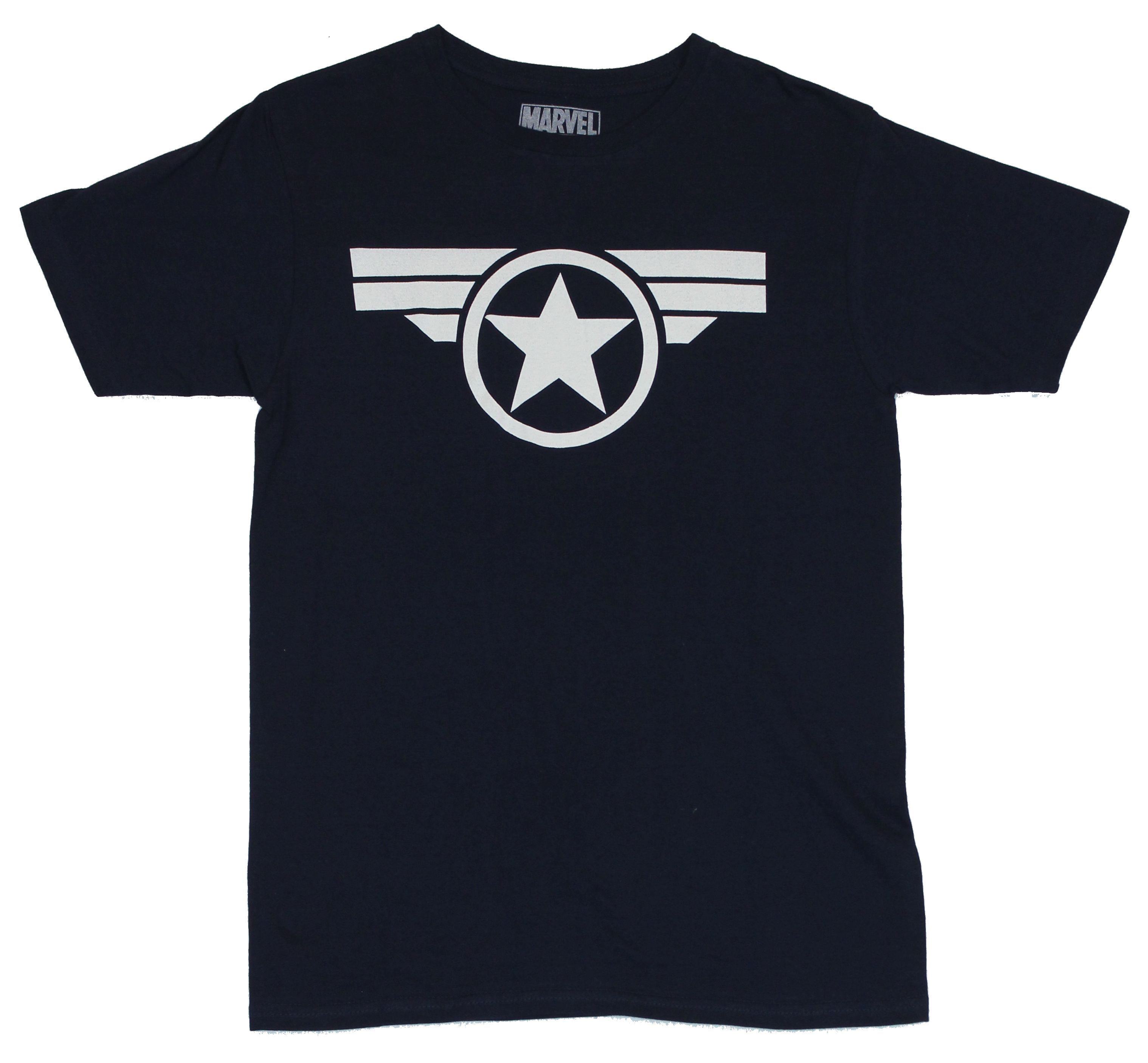 Captain America T-Shirt with White Winged Movie Logo Bahrain Ubuy