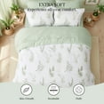 thumbnail image 4 of U by Bedsure Twin Comforter Set, 5 Pieces Green Floral Bedding Sets, Bed in a Bag with Reversible Botanical Flowers Comforter, Sheets, Pillowcases & Shams, 4 of 6