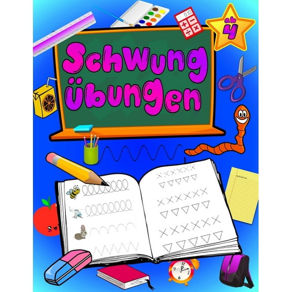 Schwungübungen ab 4: Mit Schwungübungen lernen Kinder die Stifthaltung sowie die Bewegungen, die für das Schreiben wichtig sind Schwungübungen für Kinder ab 4 Jahren Steigert die Konzentration Schreiben lernen (Paperback)