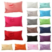 Bangcool Set of 2 Soft Cotton Solid Color Pillowcases Pillow Cover for Home Bedroom Hotel Travel, Standard Size