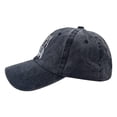 thumbnail image 2 of Men's Papa Bear Embroidered Washed Denim Adjustable Baseball Cap Dad Hat, 2 of 4