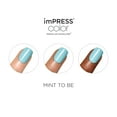 thumbnail image 6 of Kiss Impress Color Press On Nails, 'Mint To Be', Aqua Blue, Short Squoval, 30 Count, 6 of 8
