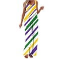 thumbnail image 4 of YanHoo Women's Mardi Gras Sleeveless Jumpsuits Striped Carnival Party Spaghetti Straps Loose Long Pants Overalls with Pockets, 4 of 6