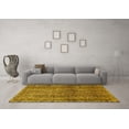 thumbnail image 3 of Ahgly Company Machine Washable Indoor Square Abstract Yellow Modern Area Rugs, 6' Square, 3 of 4