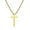 yellow, variant on Fashionable, minimalist, personalized men's and women's smooth cross titanium steel necklace, fashionable and trendy men's hip-hop pendant
