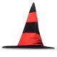 thumbnail image 1 of Sombrero de bruja a rayas rojas y negras para adulto, disfraz de Halloween, 1 of 2