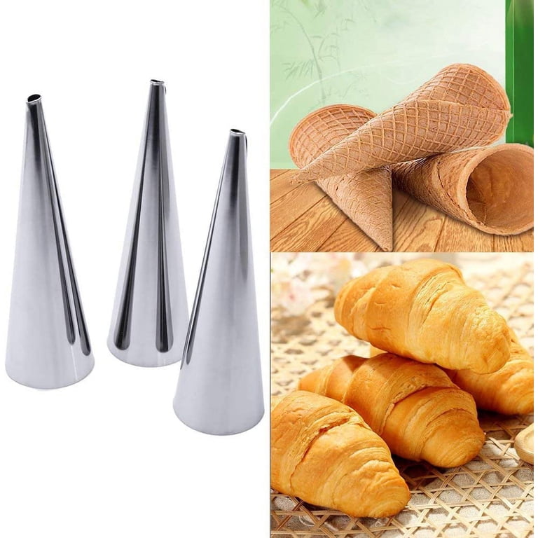 STaBeG 6 Pcs Stainless Steel Cannoli Molds – Professional Baking Tubes For Cannoli, Croissants, Desserts, 1.1x4.9 Inch Each