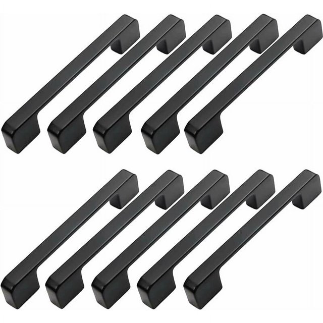 10 Uds. Manija de muebles distancia central 96mm-manija de puerta de cocina negra manija de barra de muebles manija de cocina negra 96mm