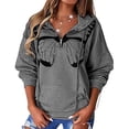 thumbnail image 2 of Top de manga larga, sudadera de manga larga para mujer, sudadera con capucha para mujer, sudadera con capucha de manga larga para mujer, funcionalidad versátil, 2 of 6
