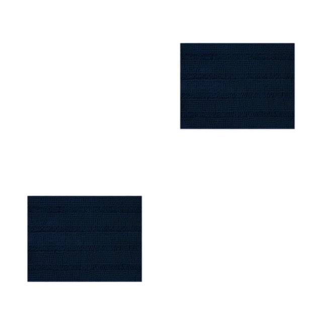 Alfombrilla impermeable Toystoory para baño antideslizante Azul marino 43*61 2piezas