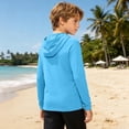 thumbnail image 5 of CAIXIA Boys Hooded Rash Guard Fishing Shirt, UPF 50+ Kids Long Sleeve Sun Hoodie, Youth UV Protection Beach Swim Shirts, 5 of 8