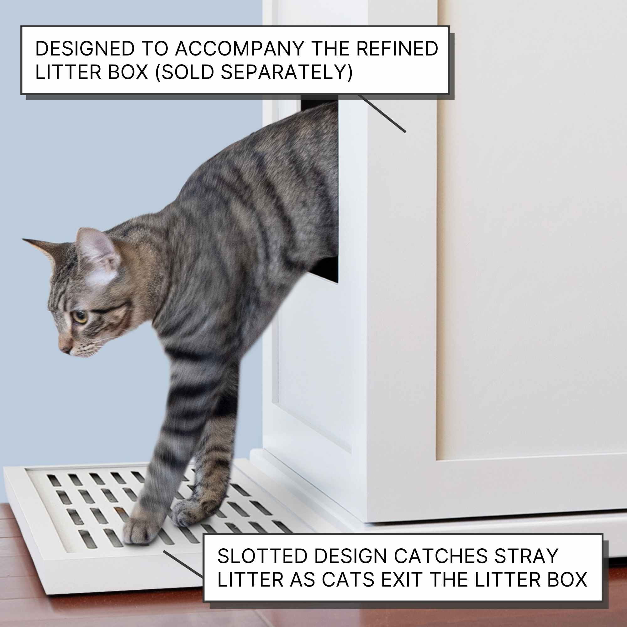 The Refined Feline Litter Catch for the Refined Litter Box, Mahogany