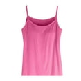 thumbnail image 4 of Karight Camisole for Women Bulid in Bra Casual Flowy Cami Adjustable Spaghetti Strap Tank Top Pleated Loose Fit, 4 of 4