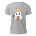 thumbnail image 5 of FDGIU Men's Halloween T-Shirt Plus Size Short Sleeve Shirts - Ghost Pumpkin Graphic Tee, Spooky Funny Costume Top, Loose Fit Short Sleeve Casual Shirt, 5 of 5