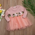 thumbnail image 6 of Toddler Baby Girl Spring Autumn Long Sleeve Knit Princess Dress Flower Party Wedding Tutu Dresses, 6 of 7