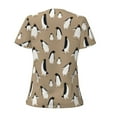 thumbnail image 4 of Naloa Lovely Penguin Print T-Shirts Short Sleeve V Neck Tees for Women Fashion Tops Trendy Lightweight Soft Casual Summer Outfits Clothes, 4 of 5