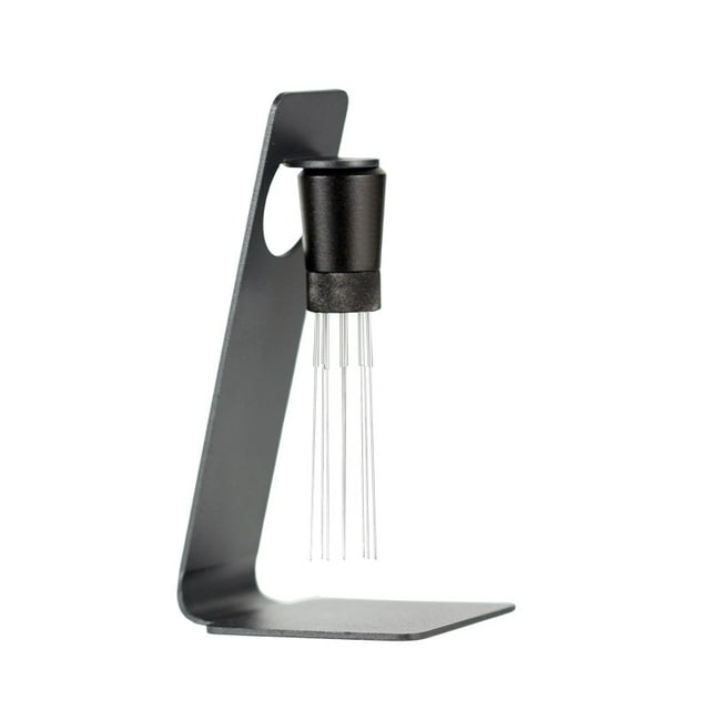 Outil de Distribution de Café, Outil de Distribution de Café Réglable 8 Aiguilles 0.4mm, Support Magnétique Rangement, Mélangeur Magnétique pour Accessoires de Café