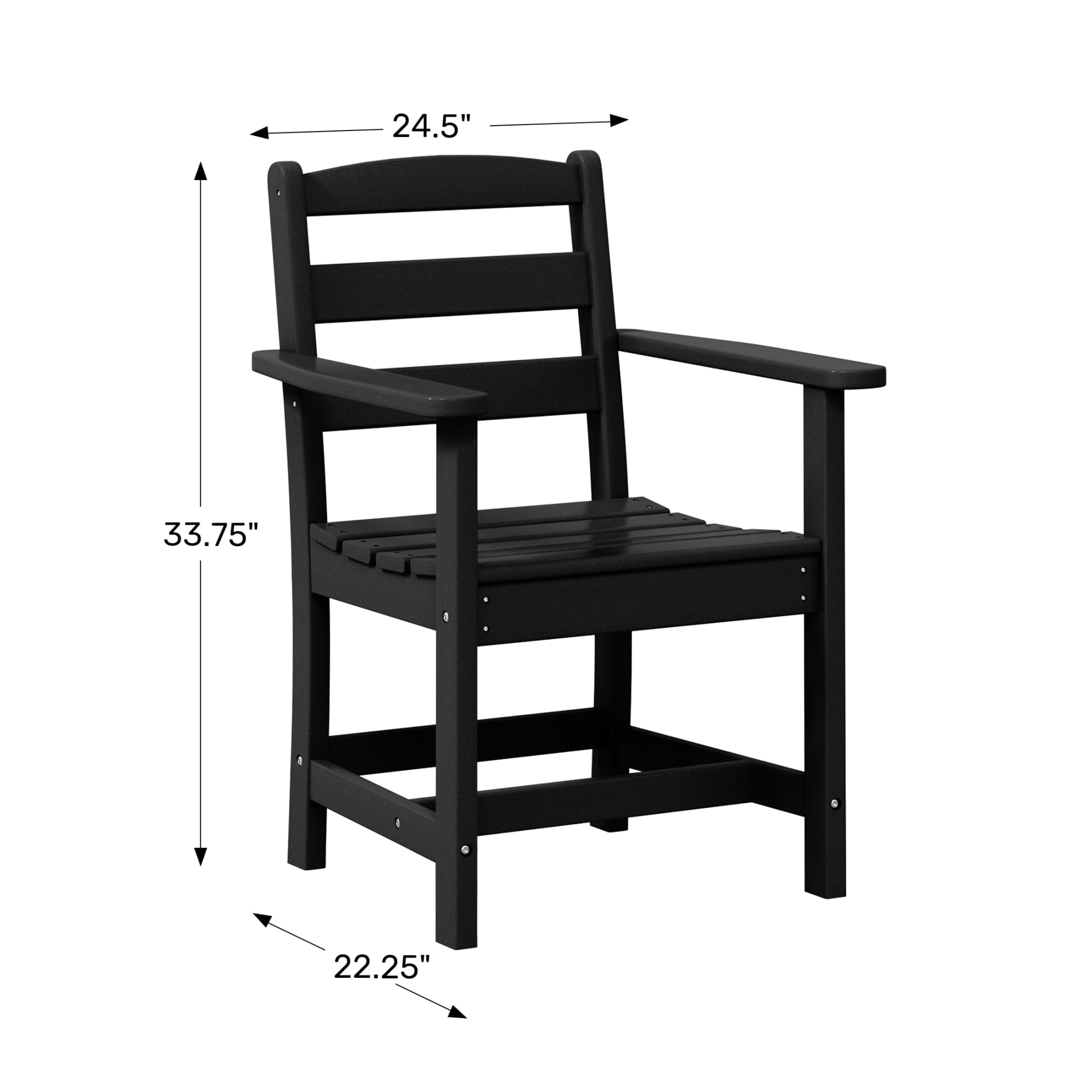 WestinTrends Ashore Outdoor HDPE Patio Classic Dining Arm Chair, Sand