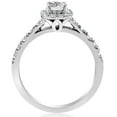 thumbnail image 3 of Silvago Jewel 1.2 Ct Round Cut Diamond Wedding Rings - 14K White Gold Plated Ring for Gift - Engagement Wedding Diamond for Women's - 60th Wedding Anniversary Gifts - Valentine Proposal Halo Rings, 3 of 3