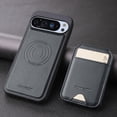 thumbnail image 2 of for Google Pixel 9 Case Wallet with Card Holder for Women Men Compatible with Magsafe Wallet Detachable Magnetic 2 in 1 Stand Credit Card Slots PU Leather Shockproof Phone case-Off, Black, 2 of 9