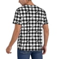 thumbnail image 6 of Easygdp Anchor Black Tartan Plaid Men's Muscle T-Shirt Men's Baseball Short Sleeves, for Gym Workout Athletic with Button - Medium, 6 of 9