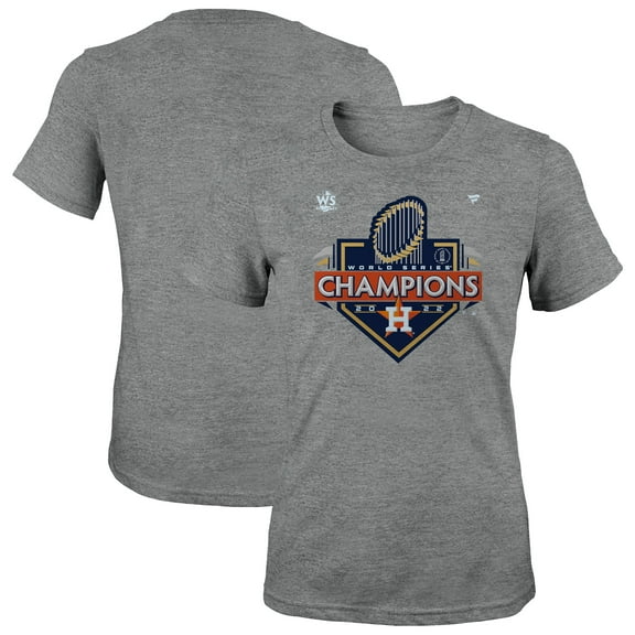 Women's Fanatics Heather Charcoal Houston Astros 2022 World Series Champions Locker Room T-Shirt