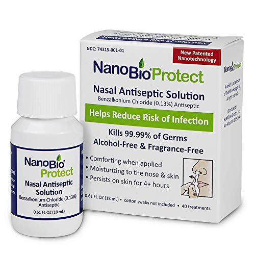 Nanobio Protect Nasal Antiseptic Reduces The Risk Of Respiratory Infection Kills 99 99 Of Germs 8 Hours Of Protection Safe For Kids Daily Use Nasal Sanitizer Nasal Disinfectant 40 Uses Walmart Com