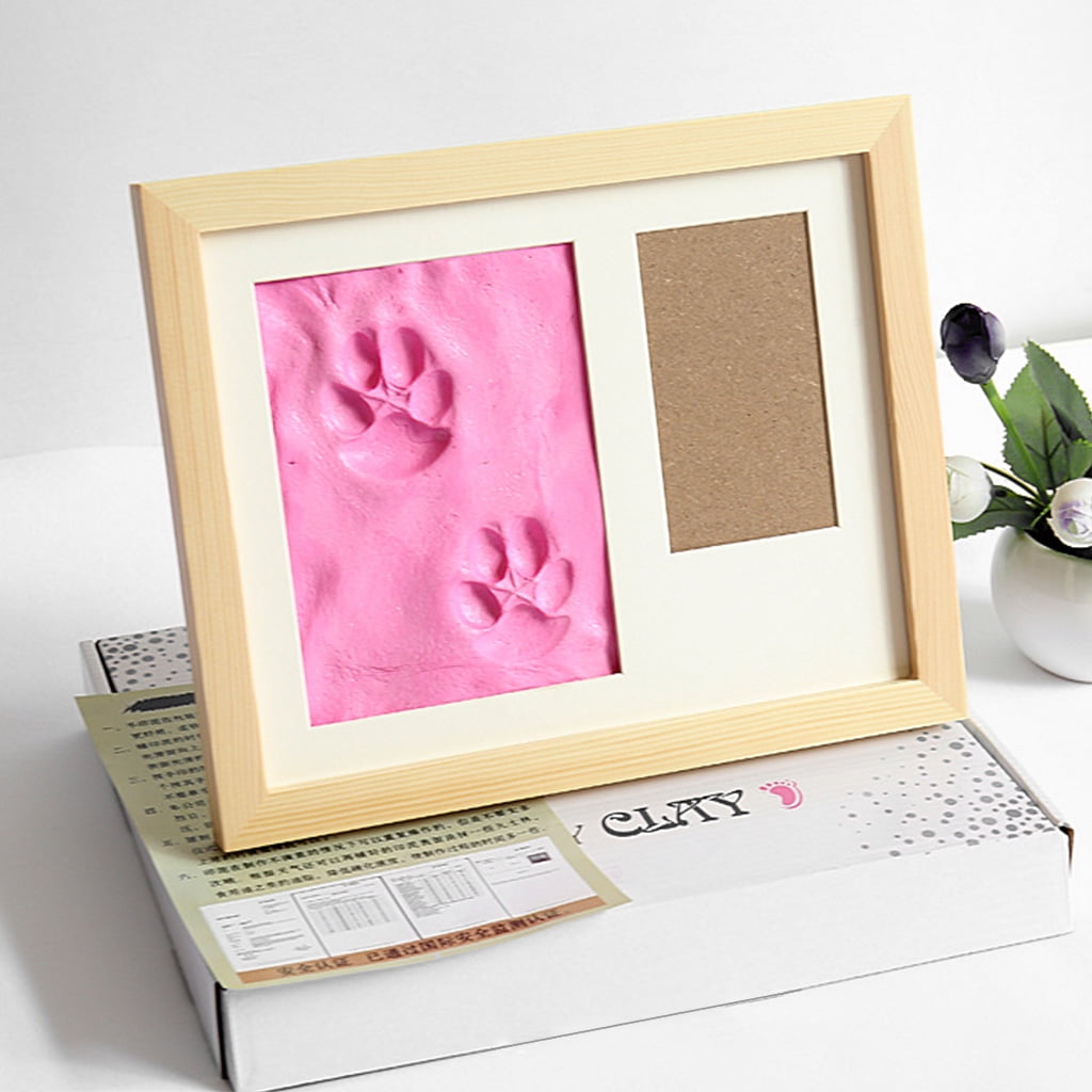 Paw Print Kit Dog Frame Pet Memorial Picture Frame with Pawprints Imprint Kit