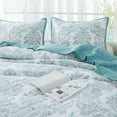thumbnail image 3 of Kasentex Printed Cotton Bedspreads, Twin, White, 3-Pieces, 3 of 8