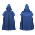 thumbnail image 4 of HXWCHs Solid Color Victorian Court Dress Women Gothic Vintage Fitted Waist Party Dress Blue One Size, 4 of 6