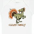 thumbnail image 4 of Inktastic Clever Turkey Thanksgiving Dinosaur Boys or Girls Baby Bodysuit, 4 of 5