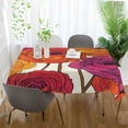 thumbnail image 3 of Yayeee Tablecloths 54" x 54" Rectangle Wrinkle Resistant Party Table Cover, Purple Hand Drawn Floral, 3 of 8