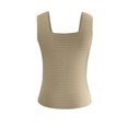 thumbnail image 6 of Lovskoo Summer Tops for Women 2024 Tank Tops Spaghetti Strap Sleeveless Solid Color Trendy Comfortable Breathable Blouses Tops Khaki, 6 of 8