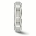 thumbnail image 3 of Edward Mirell Titanium Brushed & Polished Beveled 6mm Band, 3 of 7