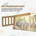 Twin Floor Bed Frame for Toddler, Montessori Floor Bed with Fence and