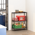 thumbnail image 6 of IZEUK 3 Tier Storage Rack, Adjustable Kitchen Metal Wire Shelving Organizer, 29.5" W x 13.8" D x 35.5" H, Black, 6 of 9