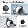 thumbnail image 6 of Air Tracker Tag, Bluetooth Tracker-4Pack, Bluetooth Item Finder Compatible with Apple Find My (iOS Only), IP68 Waterproof, Replaceable Battery, Item Locator for Keys/Bags/Wallets Black, FCC Approved, 6 of 13