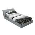 thumbnail image 2 of Ambesonne Black and White Fitted Sheet & Pillow Sham Set, Idyllic Sunrise, Twinxl, Black White Grey, 2 of 2