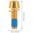 thumbnail image 3 of Shisuyan Vis de Frein à Disque de Vélo Dorées 6 Pcs Fixation Anti-Corrosion, 3 of 8