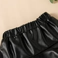 thumbnail image 5 of StylesILove Toddler Littler Girls Drawstring Long Sleeve Ribbed Top and Black Mini Skirt 2pcs Fall Winter Dress Outfit (5 Years), 5 of 7