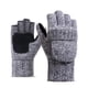 thumbnail image 1 of Guantes de lana con aislamiento térmico sin dedos para mensajes de texto, unisex, cálidos, de punto, convertibles, con solapa, 1241, 1 of 6