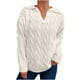thumbnail image 2 of Suéter de cuello en V para mujer, suéter de punto de manga larga a la moda con cuello en V, suéter, tops para mujer, 2 of 5